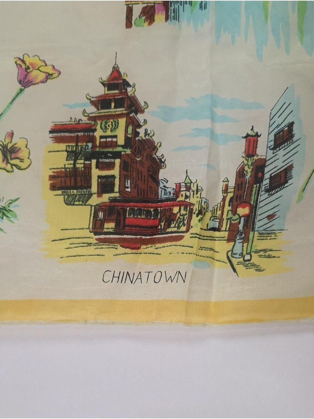 Vintage Retro San Francisco 1960's Souvenir Scarf - Picture 4 of 11